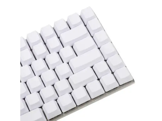Alt view image 3 of 5 - YMDK White Black Dolch Thick PBT 84 68 64 Blank Keyset OEM Profile Keycaps for MX Mechanical Keyboard Keychron K2 K6 Keycool Tada68 YD64 (White)