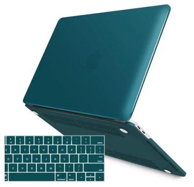 Main image of IBENZER Compatible with MacBook Pro 15 Inch Case 2019 2018 2017 2016 A1990 A1707, Plastic Hard Shell Case with Keyboard Cover for Mac Pro 15 Touch Bar, Quetzal Green, T15QUGN+1