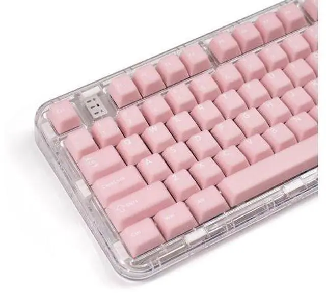 Main image of 162 Keys Pink Translucent Keycaps Set PBT Double Shot Keycaps Cherry Profile Fit for 61/64/87/104/108 Cherry Mx Switches Mechanical Keyboards Alice Keyboard
