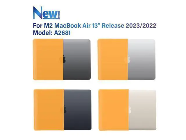 Alt view image 4 of 5 - IBENZER Compatible with 2025 2024 2023 2022 MacBook Air 13 inch Case M4 A3240 M3 A3113 M2 A2681, Hardshell Case & KeyboardCover & ScreenFilm & Type-C for Mac Air 13.6, Marigold, AT13-KK-MAGD+2TC