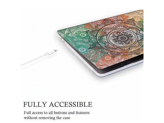 Alt view image 5 of 5 - Fancity Case Compatible with MacBook Air 13.6 inch 2025 2024 2022 Release M4 A3240 M3 A3113 M2 A2681 with Touch ID & Retina Display, Translucent Plastic Hard Shell Case & Keyboard Cover, Mandala