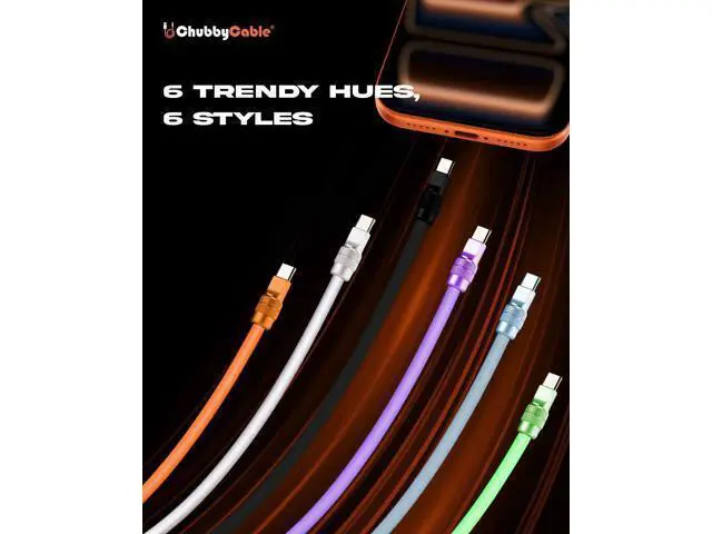 Alt view image 5 of 5 - chubbycable for iPhone 17 240W Anodizing Fast Charging USB C Cable Silicone Durable Data Transfer Cable, White, Type-C to Type-C, 6.6FT