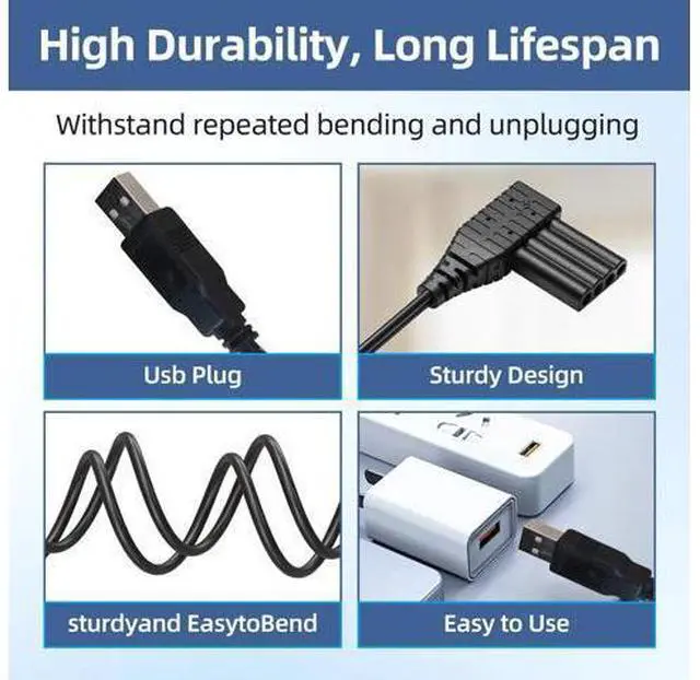 Alt view image 4 of 5 - solsinsy USB Power Charging Cable Compatible with Moog Zevex Enteralite Infinity Pump Compatible with Infinity Pump Power Cord (Power Cord Length 118 inches)