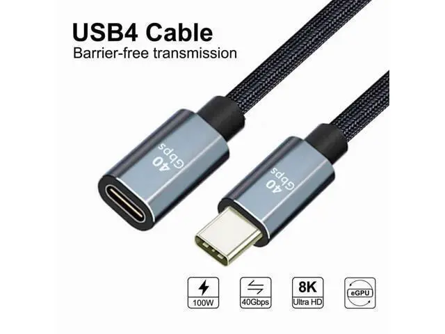Alt view image 3 of 5 - CY Cable USB4 Extension Cable Male to Female 40Gbps USB4.0 with 100W Charging and 8K@60Hz Compatible with iPhone 15 Laptop Thunderbolt3/4 (80cm)