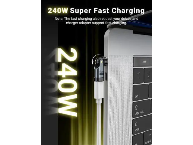 Alt view image 3 of 5 - A.S 240W USB C Magnetic Adapter (3Pack), Gen3 USB C 90 Degree Adapter/C Right Angle Adapter/180 Degree USBC Adapters/USBC to USBC Adapters for Phone 16/15, Ma-Book Pro/Pad Series, Samsung