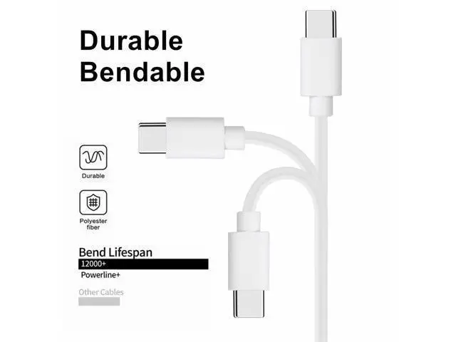 Alt view image 5 of 5 - weishan 20-Pack Bulk USB C Charger Cable - Multipack Type-C Charging Cords, USB 2.0 for Phones and Tablets, 3.3ft White
