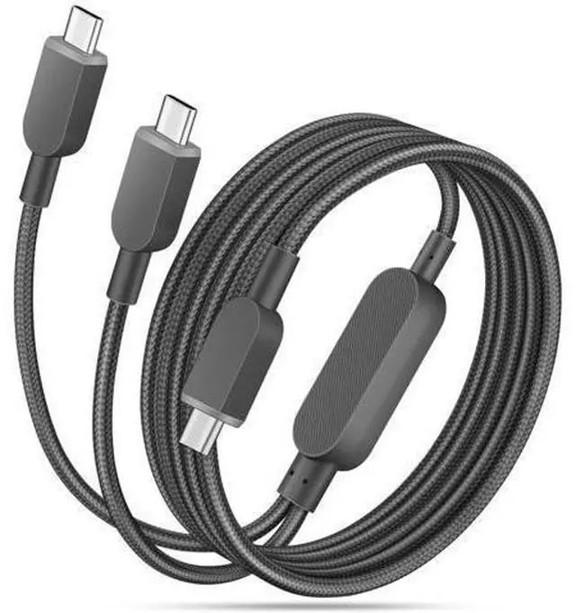 Main image of 2 in 1 Charging Cable 6FT,140W Dual USB C to USB C Multi Charging Cable Split Type C Fast Charger Cord for iPhone 17 16 15 Pro Max iPad Pro Air MacBook Galaxy S25 S24 Ultra FE Android Power Bank,Black