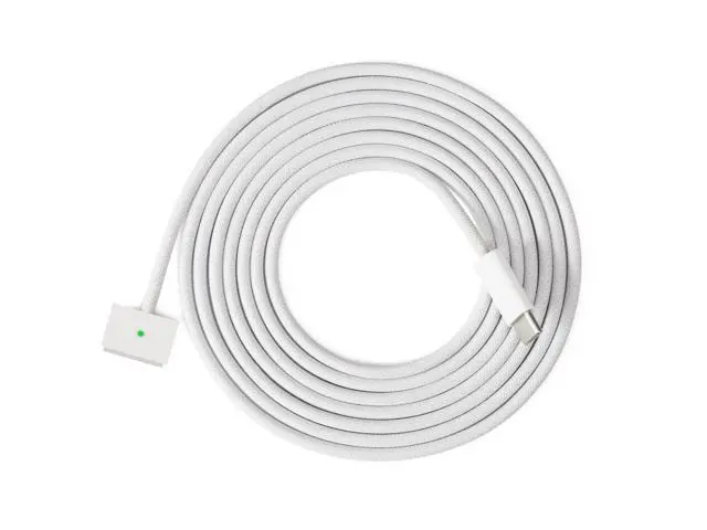 Alt view image 2 of 5 - iPartsleader Braided 140W USB-C to Magnetic 3 Power Cable, Compatible with MacBook Pro M1/M2/M3 Pro/Max 14"/16" 2021/2022/2023 & MacBook Air 13.6"/15.3" M2/M3 2022/2023/2024-6.6ft (Silver)