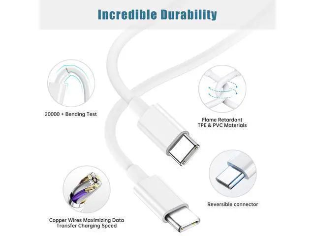 Alt view image 3 of 5 - 20W Fast USB C Speaker Charger Cord Fit for Sonos Roam & Roam 2 Bluetooth Speakers Charging Power Cord(5Ft)