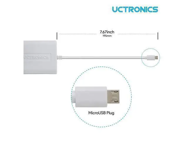 Alt view image 3 of 5 - UCTRONICS Upgraded Ethernet and Power for Raspberry Pi Zero, Micro USB to Ethernet/PoE Adapter for Fire TV Stick, Chromecast, Google Mini and More, IEEE 802.3af Compliant