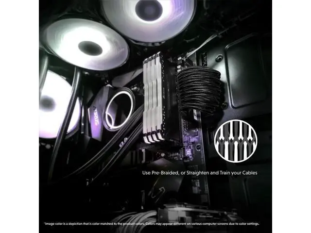 Alt view image 3 of 5 - LINKUP - AVA 30cm PSU Cable Extension Sleeved Custom Mod GPU PC Braided w/Comb Kit ^^ 1 x 24 P (20+4) ^^ 1 x 8 P (4+4) CPU ^^ 2 x 8 P (6+2) GPU Set ^^ 300mm - Black