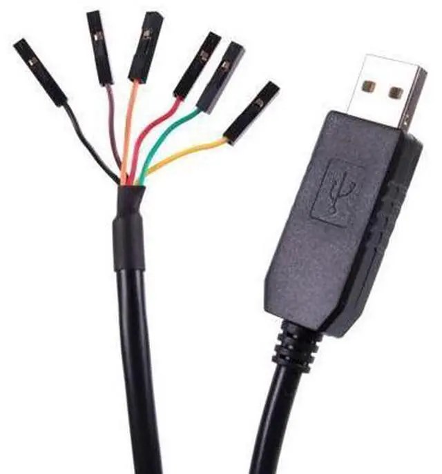 Main image of Suamdoen USB to TTL UART Serial 5V 3.3V Adapter Converter Cable 4 Pin 0.1 inch Pitch Female Socket TTL-232r-RPI Debug Cable with FT232RL Chip (Logic 3.3v Level)