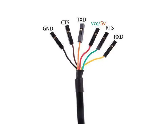 Alt view image 3 of 5 - Suamdoen USB to TTL UART Serial 5V 3.3V Adapter Converter Cable 4 Pin 0.1 inch Pitch Female Socket TTL-232r-RPI Debug Cable with FT232RL Chip (Logic 3.3v Level)