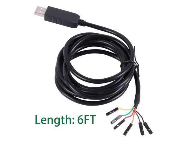 Alt view image 5 of 5 - Suamdoen USB to TTL UART Serial 5V 3.3V Adapter Converter Cable 4 Pin 0.1 inch Pitch Female Socket TTL-232r-RPI Debug Cable with FT232RL Chip (Logic 3.3v Level)