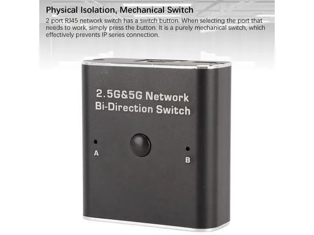 Alt view image 4 of 5 - 2 Port 2.5G Switch, 2 Port RJ45 Network Switch, 2.5G 5G Network Bidirection Switch 2 in 1 Out Or 1 in 2 Out Two Way 2 Port RJ45 Internal External Networking Switcher Adapter