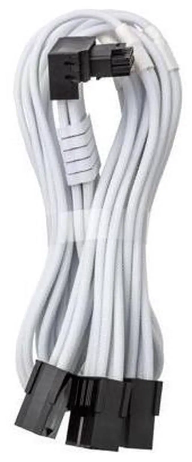 Main image of CableMod Pro ModMesh Sleeved 12V-2x6 12VHPWR 90 StealthSense PCIe Extension - Variant B (White, 90 16-pin to Triple 8-pin, 45cm)