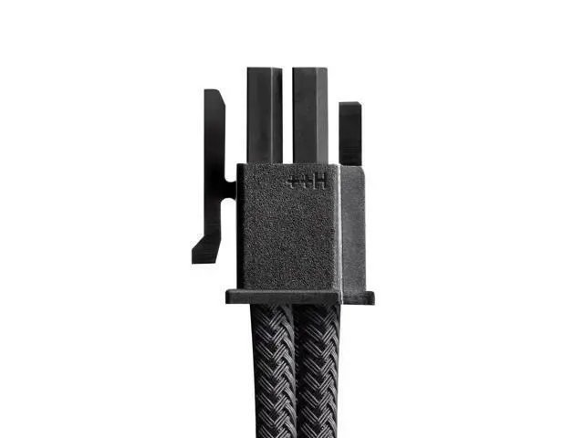Alt view image 3 of 4 - CableMod Pro ModMesh Sleeved 12V-2x6 12VHPWR 90 StealthSense PCIe Extension - Variant B (White, 90 16-pin to Triple 8-pin, 45cm)