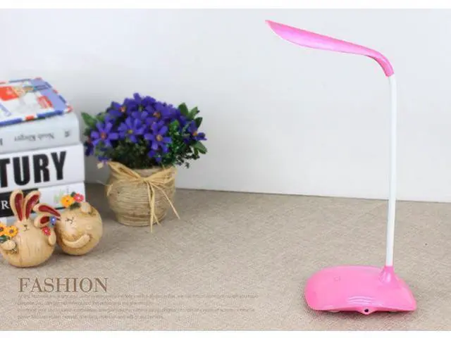 Main image of Greaty Portable Touch Control LED Desk Lamp Eye Care Rechargeable Dimmable Reading Light with Gooseneck and USB Charging Port, 3 Levels of Adjustable Brightness (White) (Pink)