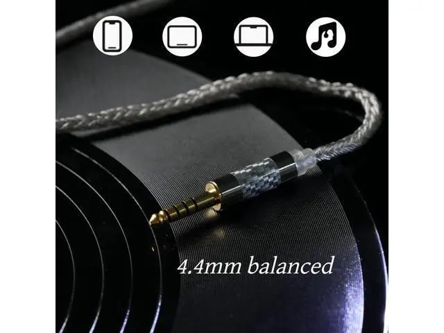 Alt view image 5 of 5 - ivipQ 24-core IEM Cable Upgrade Cable MMCX/QDC/0.78 2pin to 4.4mm/3.5mm (Gray, 4.4mm-2PIN)