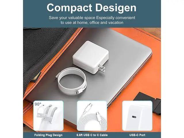 Alt view image 5 of 5 - Mac Book Pro Charger - 100W USB C Charger Power Adapter for USB C MacBook Pro 16 15 14 13 InchFast Charging Type C Travel Laptop Power Adapter