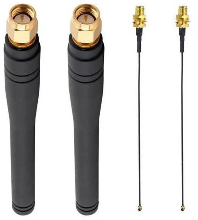 Main image of 2pcs 315MHz 2dBi SMA Male Antenna Straight Angle 10CM Omni-Directional Antenna+2pcs 15CM MHF1 to SMA Female Extension Cable for Garage Door Openers, CC1101, CCU3, IoT Devices,Raspberry Pi, NFC