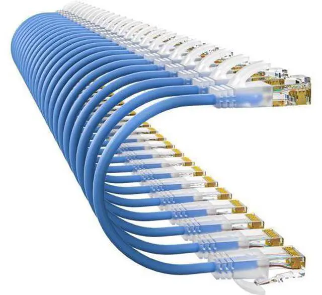 Main image of 10Gsupxsel Cat6a Patch Cables 0.5ft (24 Pack) Slim, Cat6 Ethernet Patch Cable Pure Copper, Flexible Cat 6 Patch Cable 550MHZ 10G, Space-Saving Cat 6A Network Cables for Patch Panel, Blue