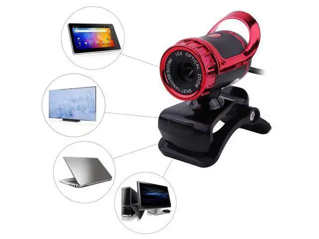 Alt view image 2 of 5 - Pro Webcam USB 2.0 12M Pixels Clip-on Web Camera 360 Rotating Built-in Microphone for PC Widescreen Video Calling Desktop Laptop Webcam (#2)