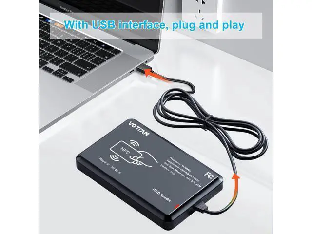 Alt view image 5 of 5 - RFID Card Reader 13.56Mhz Reader Support ISO14443-A/B Protocol, IC Card Protocol Contactless Card IC Reader USB Port Compatible with Windows XP/7/8/10/11 (USB Port)