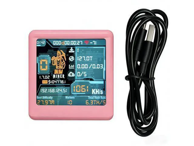 Alt view image 3 of 5 - Heltec Bitcoin Miner - One Shot Solo Lottery Miner with 1060 KH/s, 2000% Win Boost, 1.54 Smart Display, WiFi/BLE, USB Plug & Play Crypto Miner Machine (NM-TV 154)