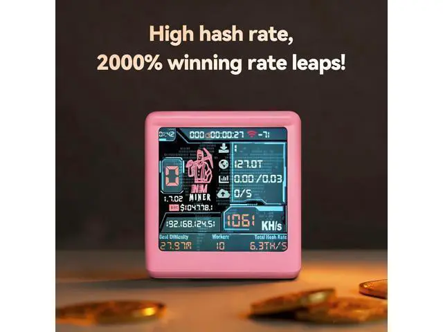 Alt view image 5 of 5 - Heltec Bitcoin Miner - One Shot Solo Lottery Miner with 1060 KH/s, 2000% Win Boost, 1.54 Smart Display, WiFi/BLE, USB Plug & Play Crypto Miner Machine (NM-TV 154)