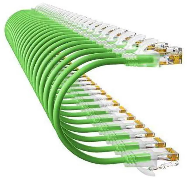 Main image of 10Gsupxsel Cat6a Patch Cables 1ft (24 Pack) Slim, Cat6 Ethernet Patch Cable Pure Copper, Flexible Cat 6 Patch Cable 550MHZ 10G, Space-Saving Cat 6A Network Cables for Patch Panel, Green