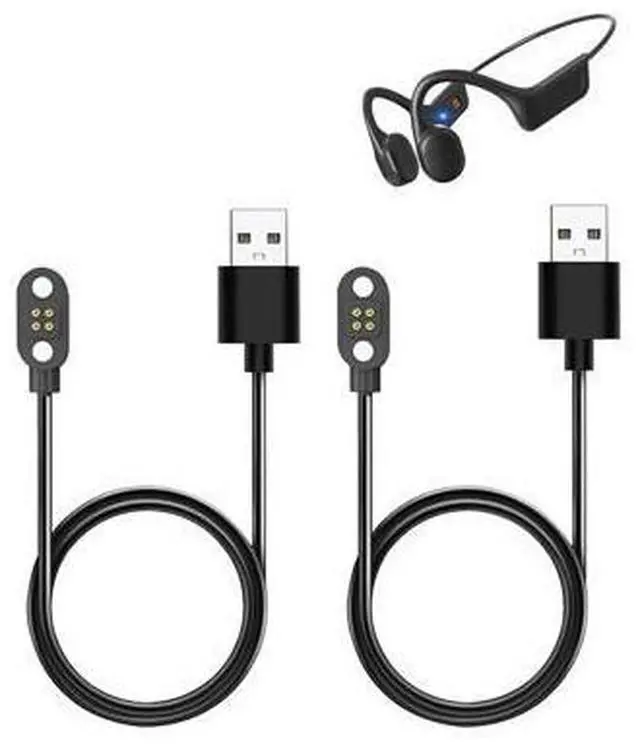 Main image of WUNIAK Charging Cable for SilisoundTek Bone Conduction Swimming Headphones S800, Magnetic USB Charging Cable USB Flexible Accessories for SilisoundTek S800 (2 Pack)