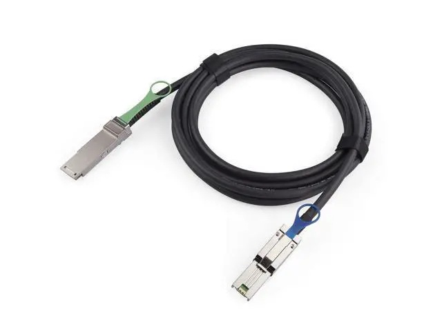 Alt view image 4 of 4 - ipolex QSFP(SFF-8436) to MiniSAS SFF-8088 DDR Hybrid SAS Cable for Netapp, Passive, Up to 10 Gbps, 100-Ohm, 2-m(6.5ft)
