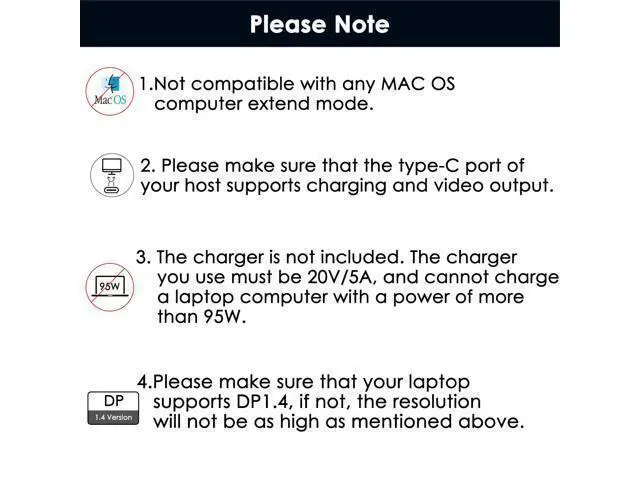 Alt view image 4 of 5 - WAVLINK USB C to Dual HDMI Adapter, Dual Monitor Splitter, Dual 4K@60Hz HDMI, 95W PD, Compatible with Dell XPS/HP/Lenovo/Surface/Type C Laptop/Windows System Only