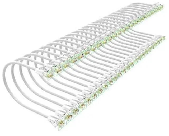 Main image of Xcftaud Cat 6 Patch Cables 2 feet (24Pack), Slim Cat6a Ethernet Patch Cable 10Gbps 550Mhz, UTP Pure Copper Patch Cables Cat6, Flexible Thin Cat6a Patch Cable for Network Devices Setup, White