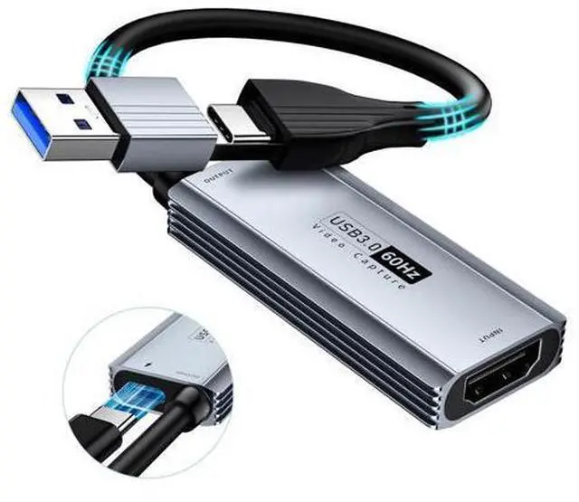 Main image of XIIXMASK USB 3.0 Video Capture Card with 100W PD - HDMI to USB/USB-C Capture Card 1440P 30fps & 1080P 60fps Video Capture Device for Streaming, Game Recording, Compatible for Quest 3, Switch, PS4/PS5