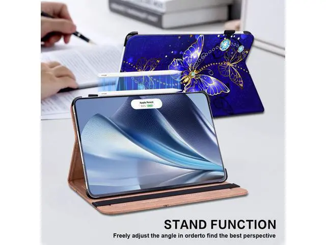 Alt view image 4 of 5 - KEFBWAO Case for iPad Air 13 Inch Case 2025 M3/2024 M2, Auto Wake/Sleep Supports Pencil Pro and Pencil(USB-C) Flip Wallet Cover, Diamond Butterfly
