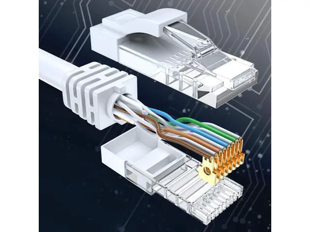 Alt view image 4 of 5 - Maximm Cat6 Ethernet Cable - 50 Ft, 100% Pure Copper, LAN, Internet, Patch and Network Cable - UTP (White) 50 Feet