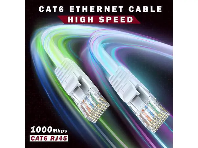 Alt view image 5 of 5 - Maximm Cat6 Ethernet Cable - 50 Ft, 100% Pure Copper, LAN, Internet, Patch and Network Cable - UTP (White) 50 Feet