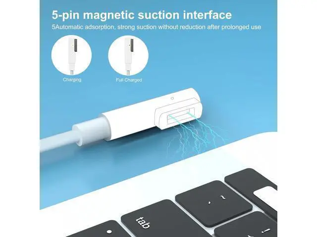 Alt view image 2 of 5 - Eokoowo Charger Compatible with Mac Book 60W Power Adapter, Magnetic L-Type Charger for MacBook Pro 13 Inch 2010-2012 and MacBook 2009-2010MacBook Air 11'' 2010-2011, MacBook Air 13 '' 2008-2011
