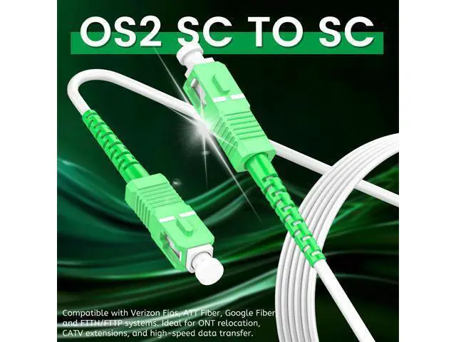 Alt view image 4 of 5 - SpeedyCables- Armored SC/APC to SC/APC Fiber Optic Internet Cable 2M-6Pack, Single Mode Patch Cord SIMPLEX 9/125m OS2, LSZH White - 2M/7ft 6Pack