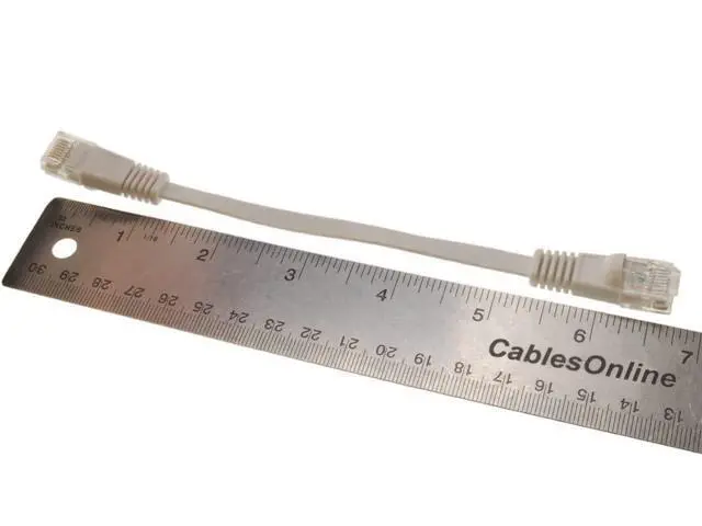 Alt view image 3 of 3 - CablesOnline, 10-Pack White 6-inch CAT6 Network UTP Ethernet RJ45 Flat-Design Patch Cable, U6-000FW-10