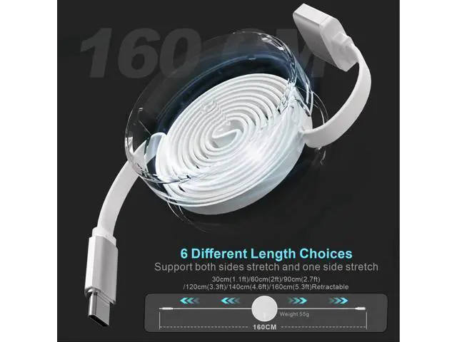 Alt view image 3 of 5 - GJWSGAO 140W USB-C to Magnetic 3 Cable,5.3FT Compatible with Magsafe 3 Cable for MacBook Air 2024 M3 13/15inch, 2023/2022 M2, Pro 2024/2023 M4/M2 Pro & Max 14" 16", 2021 M1 & Max 14" 16" White
