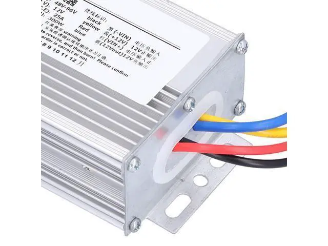 Alt view image 4 of 5 - DC 48V-96V to 12V Converter 300W 25A Step-Down Voltage Regulator Aluminum Alloy Power Supply for Automotive Marine Applications