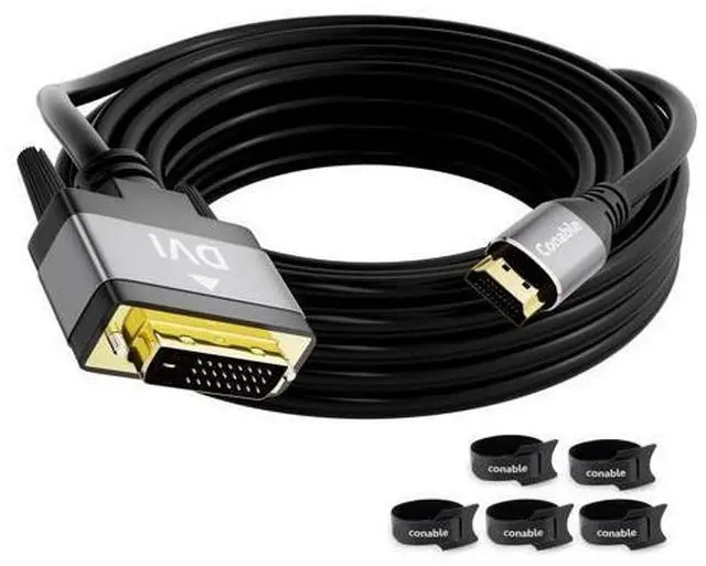 Main image of HDMI to DVI Cable 25FT, Bi-Directional DVI to HDMI Male to Male Cord, HDMI A to DVI-D Adapter, Gold-plated Connectors, Aluminum Shells, 1080P, for Computer, Monitor, Projector, Raspberry Pi, Xbox, PS3