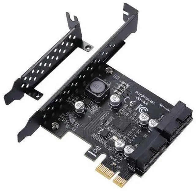 Main image of BEYIMEI PCIE 1X to 2 Port 19Pin Expansion Card, USB 3.2 GEN1 Super Speed 5Gbps PCI Express Card for Windows 11, 10, 8.1, 8, 7, XP