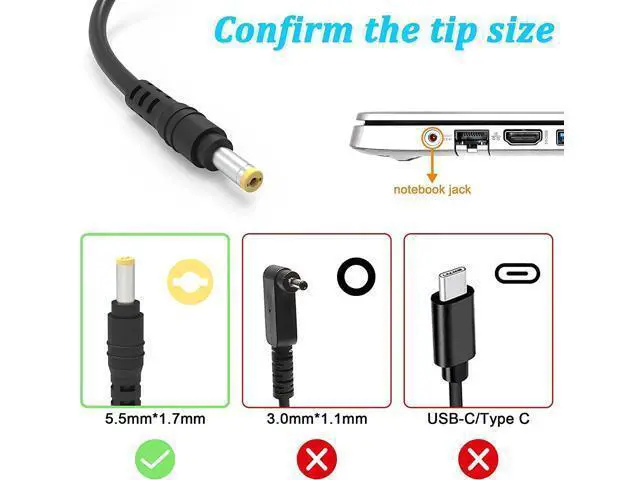 Alt view image 2 of 5 - Galaxy Bang Ac Adapter Charger Replacement for eMachines E625-5776, E625-5813, E625-5972, E627; eMachines E627-5019, E627-5279, E627-5583, E628; eMachines E630, E642, E720, E720-322G16Mi