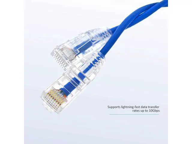 Alt view image 3 of 5 - SMITON 1ft - Cat6A Ethernet Cable 12-Pack, Slim Network Patch Cable, 28AWG Pure Bare Copper, Gold-Plated Contacts, High-Speed RJ45 Cable for Network Cabinet, Server, Router, Modem, Gaming, Office