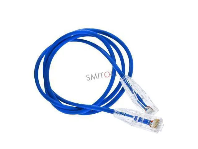 Alt view image 5 of 5 - SMITON 1ft - Cat6A Ethernet Cable 12-Pack, Slim Network Patch Cable, 28AWG Pure Bare Copper, Gold-Plated Contacts, High-Speed RJ45 Cable for Network Cabinet, Server, Router, Modem, Gaming, Office