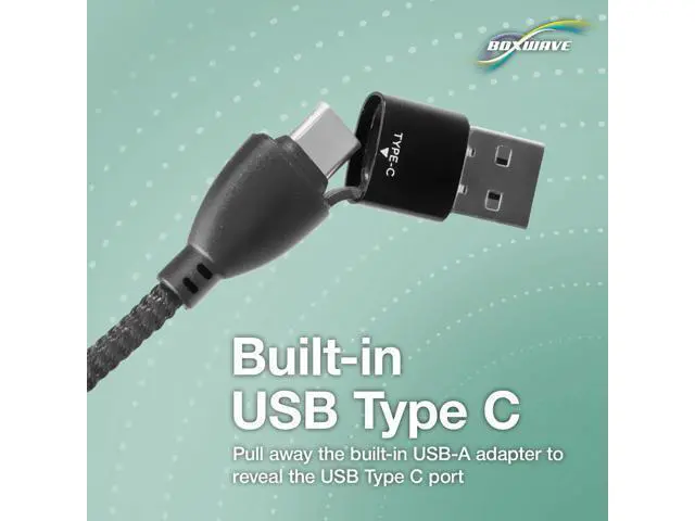 Alt view image 5 of 5 - BoxWave Cable Compatible with MYMAHDI MP3 Player (4 in) - MagnetoSnap PD AllCharge Cable (100W), Magnet Charging Braided USB Type-C Micro - Jet Black